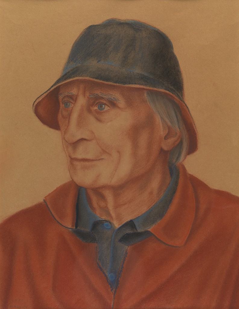'Charles Fisher: Writer' conte pastel on paper, 50 x 40 cm (2003-04)
