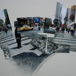 'New York Crossway: Times Square' watercolour and photocollage on paper (2003/07)