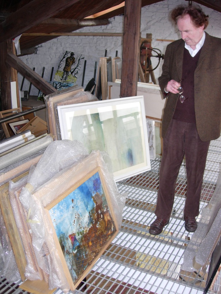 Ivor Davies in his studio, Penarth, 21 September 2009