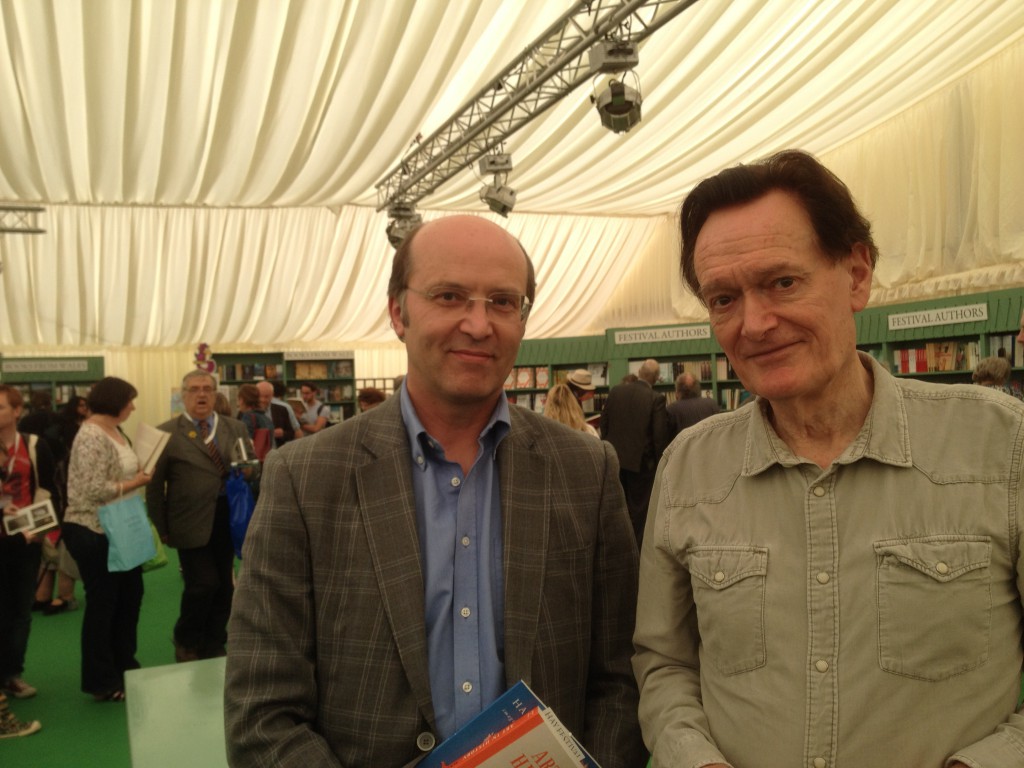 Thirty-four years on: Ceri Thomas and Leonardo expert Martin Kemp, Hay Festival, May 2015