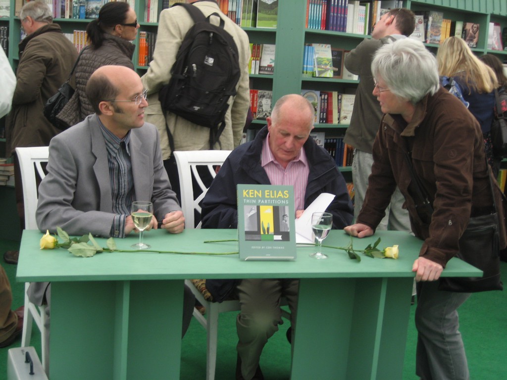 Ceri Thomas, co-writer and editor of 'Ken Elias: Thin Partitions' published by Seren, Hay Festival 2011