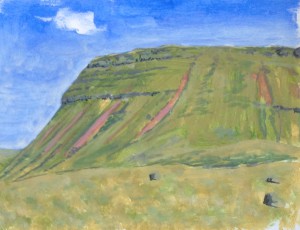 Llyn y Fan Fach, acrylic on paper (September 2014)