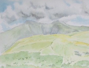 'Pen y Fan' watercolour on paper (2013)