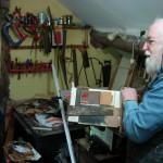 Islwyn Watkins in his studio, Knighton, 18 May 2008